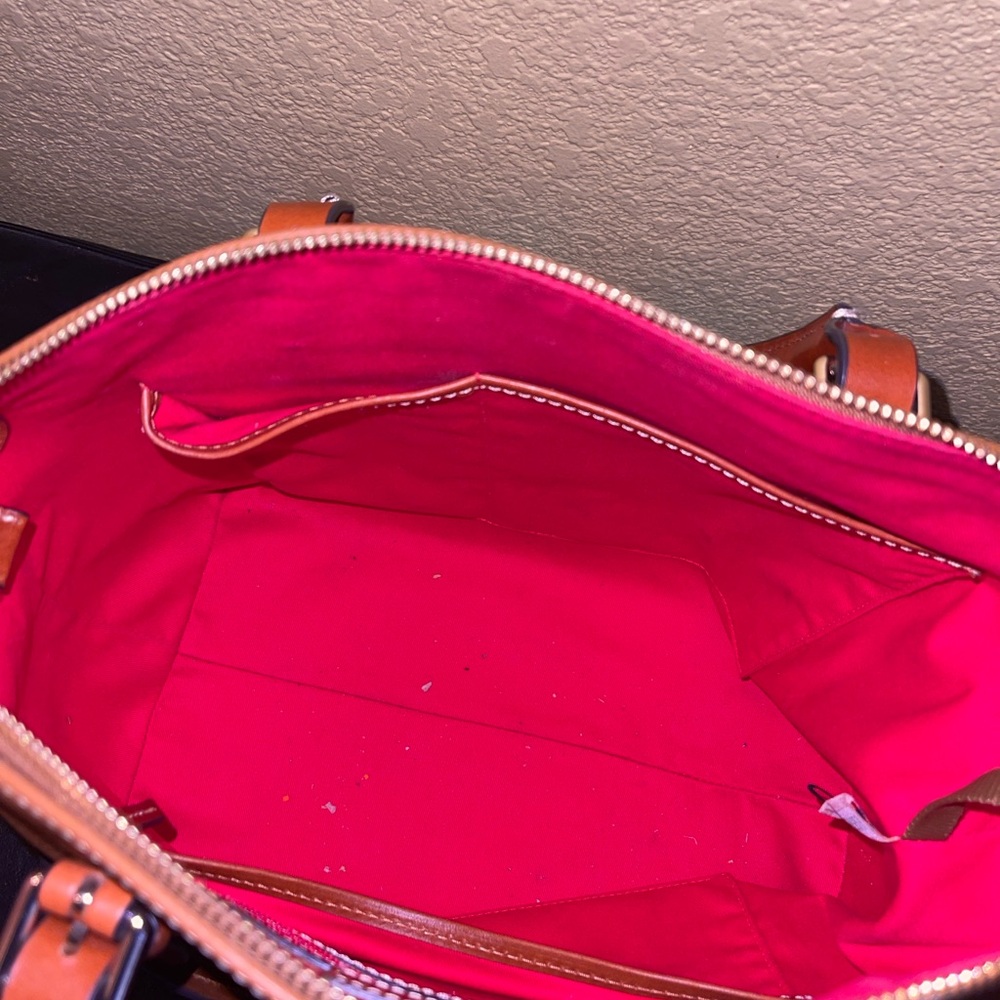 Dooney & Bourke Brown Leather Satchel - Picture 4 of 4